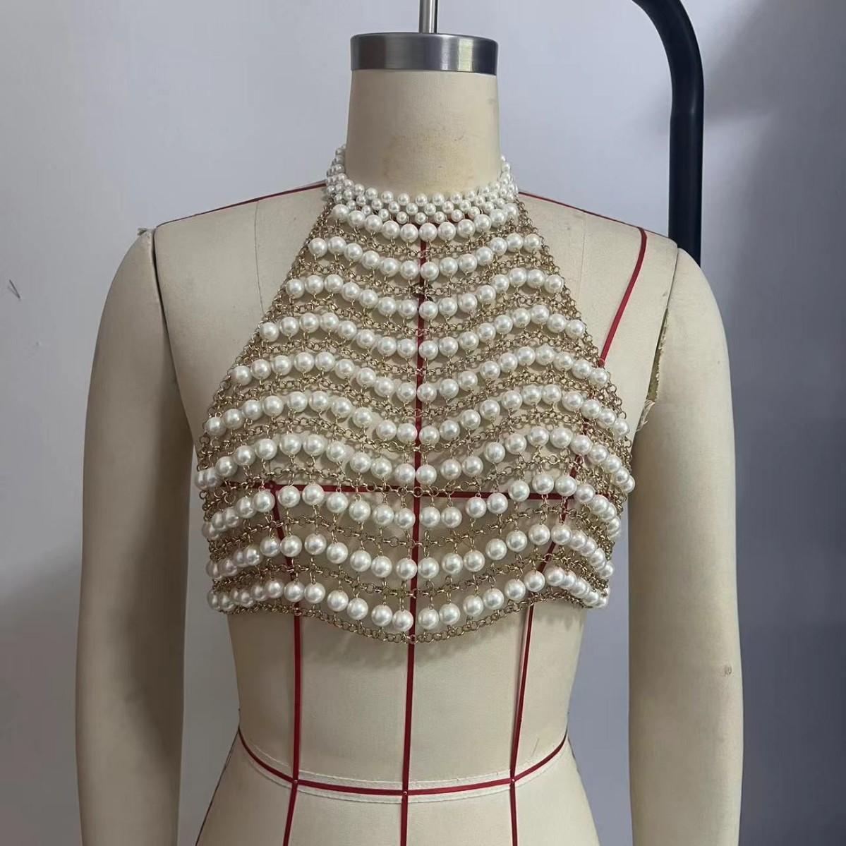 Fashion Heavy Industry Festival Pearl Multi layer Text Bra Chain, Top Vest золотой
Fashion Heavy Industry Festival Pearl Multi layer Text Bra Chain, Top Vest золотой