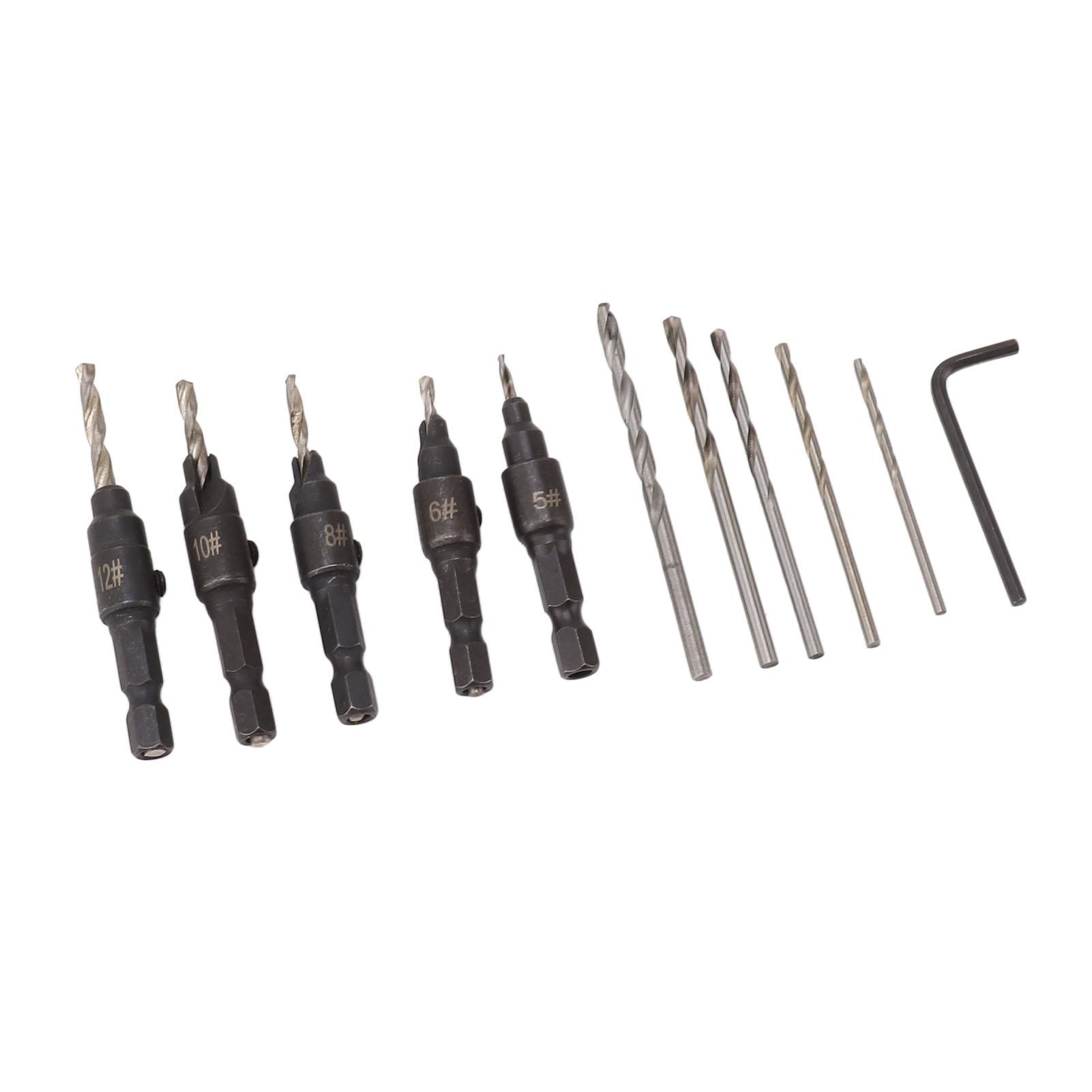Drill Bits Set Quick Change 82 Degree Countersink Drill Bit Set for Softwood Hardwood Fiberglass Plastic
Drill Bits Set Quick Change 82 Degree Countersink Drill Bit Set for Softwood Hardwood Fiberglass Plastic