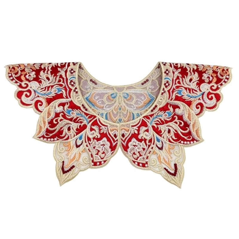 Ethnic Embroidery False Collar for Women Elegant Detachable Fringed Collar Horseface Skirt Shawl Costume Accessories
Ethnic Embroidery False Collar for Women Elegant Detachable Fringed Collar Horseface Skirt Shawl Costume Accessories