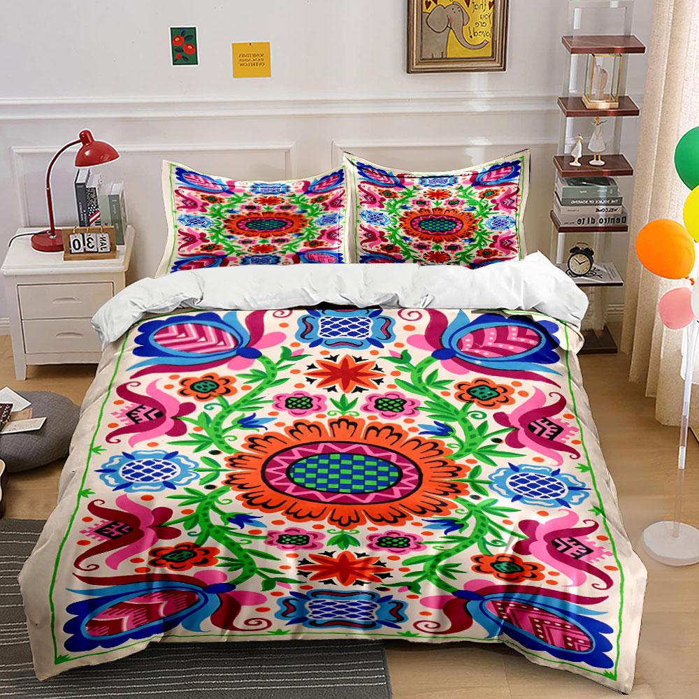 Colorful floral mandala pattern. Bedding sets Duvet cover sets Duvet covers Pillowcases(1 * Duvet Cover 2 * Pillowcases, without duvet insert) 135x200cm
Colorful floral mandala pattern. Bedding sets Duvet cover sets Duvet covers Pillowcases(1 * Duvet Cover 2 * Pillowcases, without duvet insert) 135x200cm