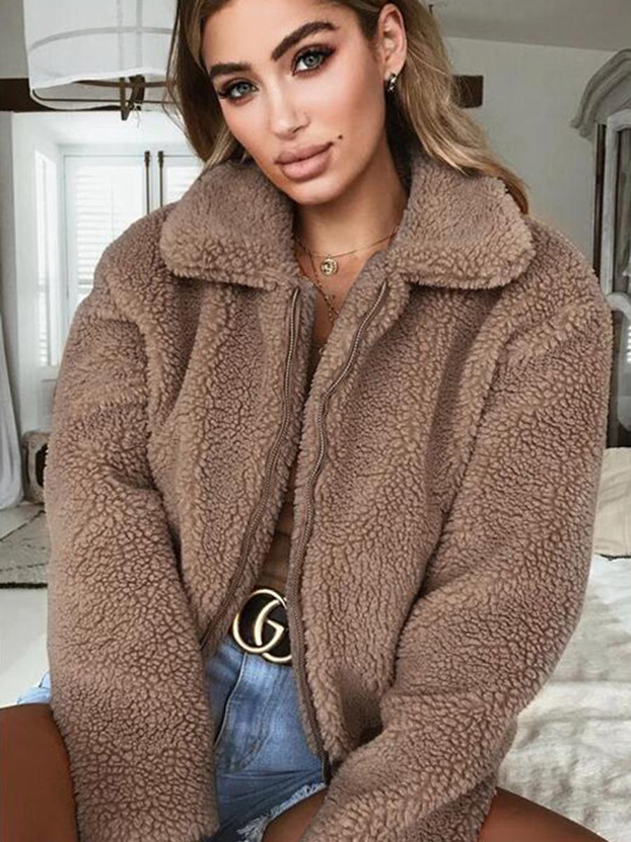 Autumn Women s Outerwear - Warm Fleece Teddy Wool Blend Coat Top 5XL хакі
Autumn Women s Outerwear - Warm Fleece Teddy Wool Blend Coat Top 5XL хакі