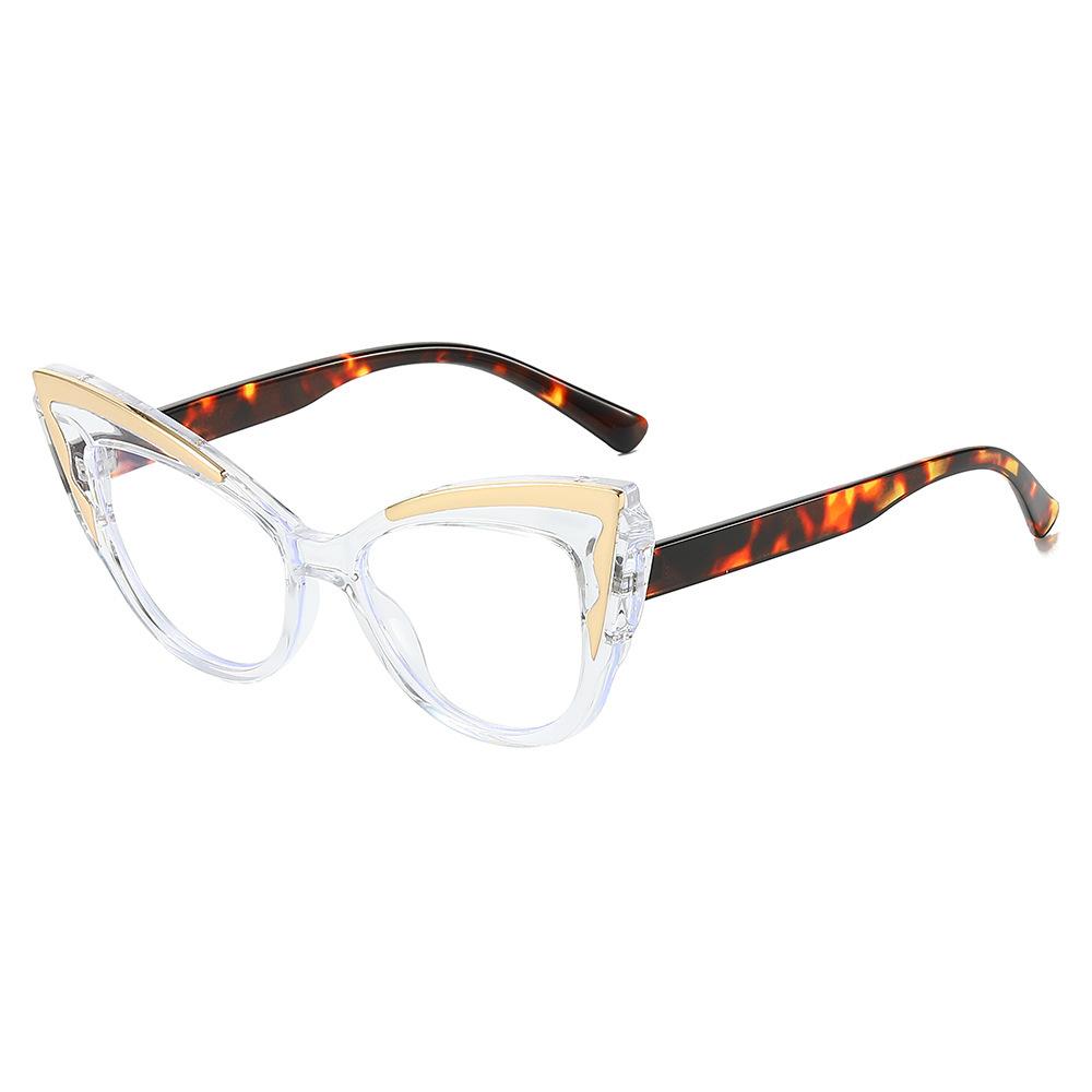 Fashion Cat Eye Retro Color Matching Personalized Flat Light Glasses Anti-Blue Cat Eye Glasses Flat mirror
Fashion Cat Eye Retro Color Matching Personalized Flat Light Glasses Anti-Blue Cat Eye Glasses Flat mirror