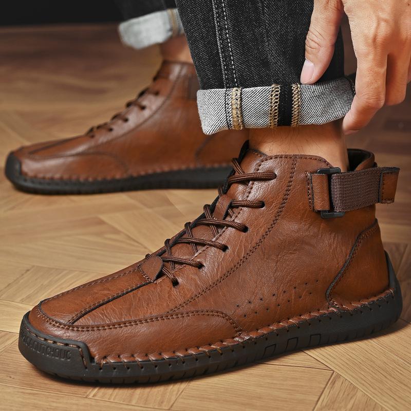 Foreign trade live broadcast hot-selling large-size men s shoes hand-sewn sole lace-up men s genuine leather Martin boots 46 темно-коричневого кольору
Foreign trade live broadcast hot-selling large-size men s shoes hand-sewn sole lace-up men s genuine leather Martin boots 46 темно-коричневого кольору