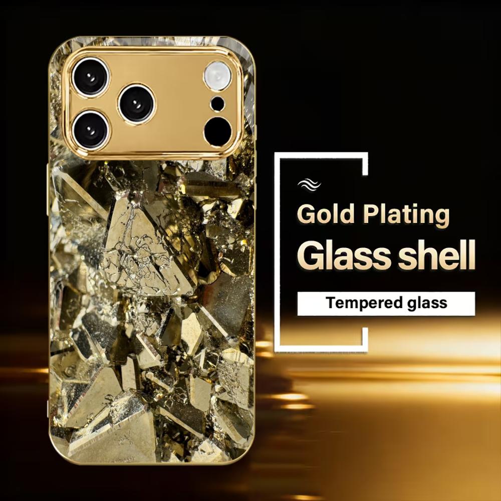 Gold Texture High-end Phone Case Electroplated Glass TPU PhoneCase for iPhone 17 16 15 14 13 12 11pm Pro Plus Dropresistant iPhone 17
Gold Texture High-end Phone Case Electroplated Glass TPU PhoneCase for iPhone 17 16 15 14 13 12 11pm Pro Plus Dropresistant iPhone 17