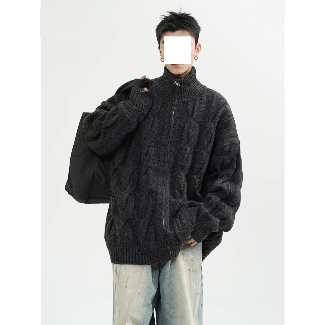 Men s Chunky Knit Stand Collar Cardigan - Casual Loose Fit for Autumn/Winter 2XL чорний
Men s Chunky Knit Stand Collar Cardigan - Casual Loose Fit for Autumn/Winter 2XL чорний