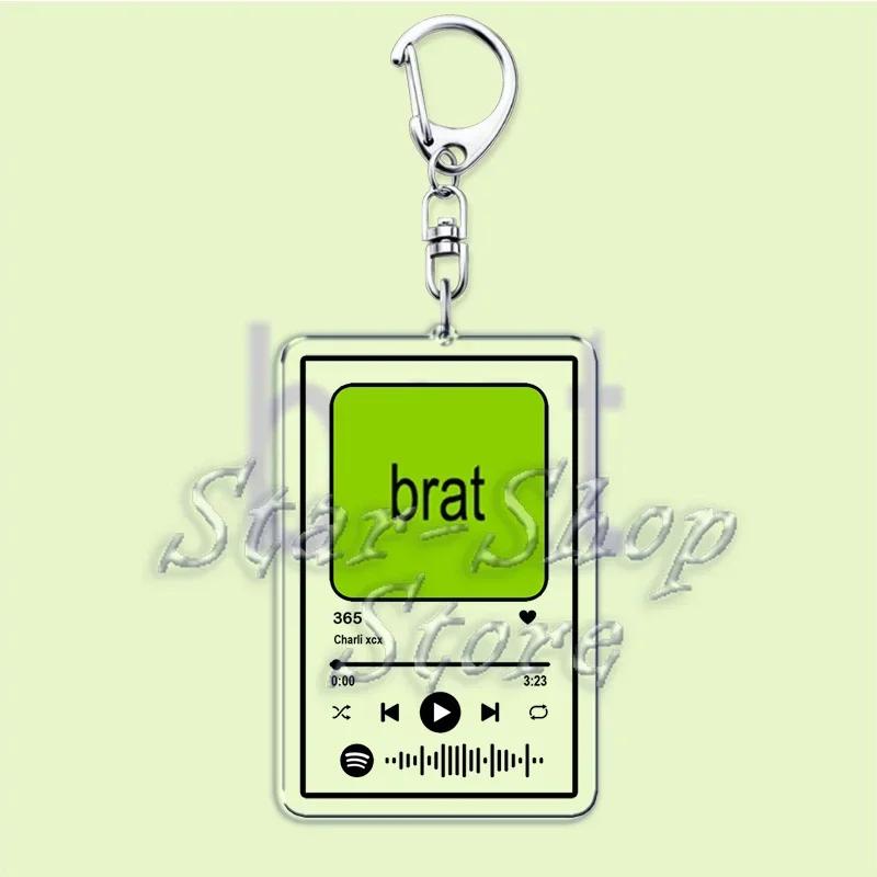 Music Charli XCX Brat Album Keychains Hot Songs Playlist Pendant Keyring for Accessories Bag Key Chain Ring Jewelry Fans Gifts
Music Charli XCX Brat Album Keychains Hot Songs Playlist Pendant Keyring for Accessories Bag Key Chain Ring Jewelry Fans Gifts