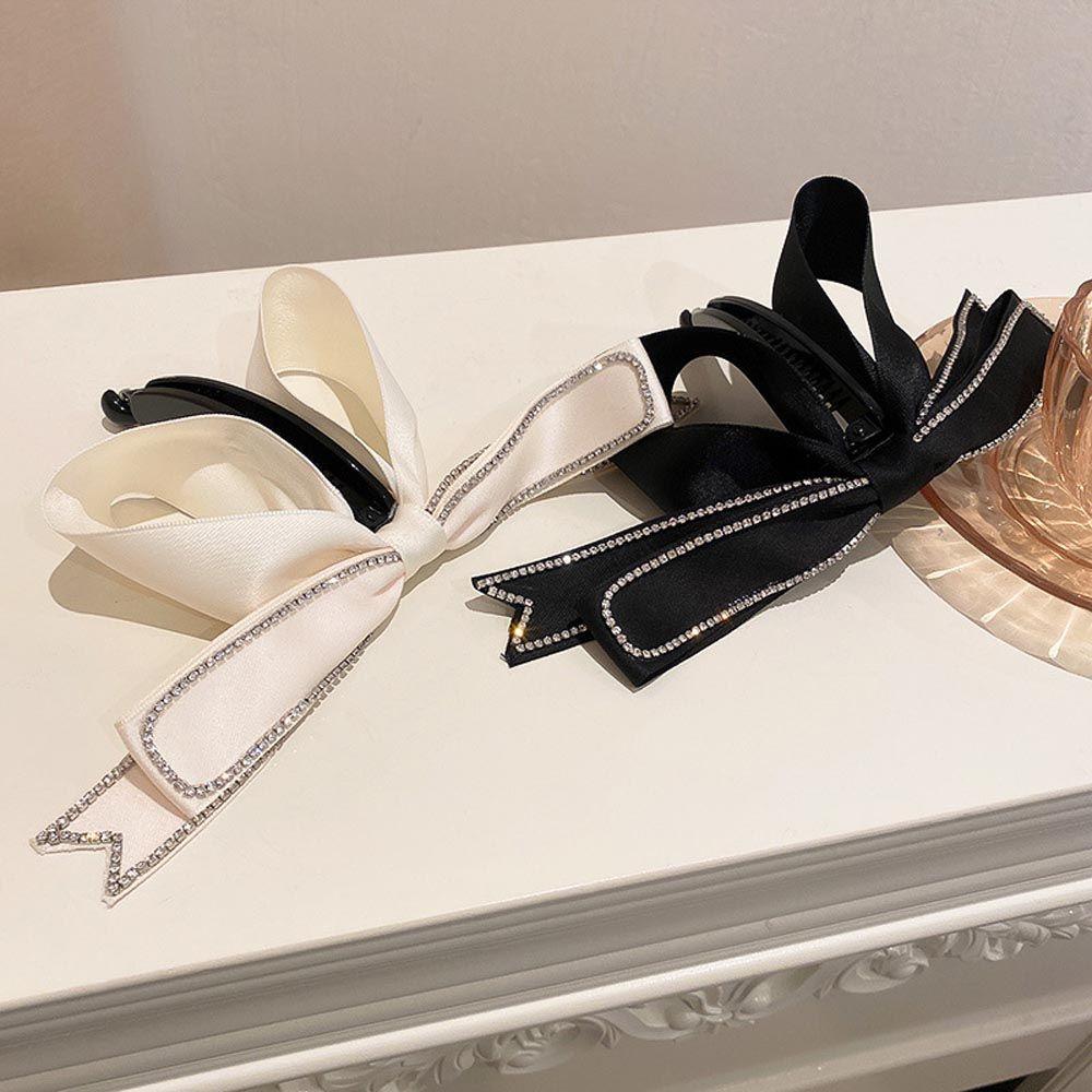 Elegant Zircon Bow For Girls Vertical Clip Ponytail Holder Korean Hairpins Women Banana Clip
Elegant Zircon Bow For Girls Vertical Clip Ponytail Holder Korean Hairpins Women Banana Clip
