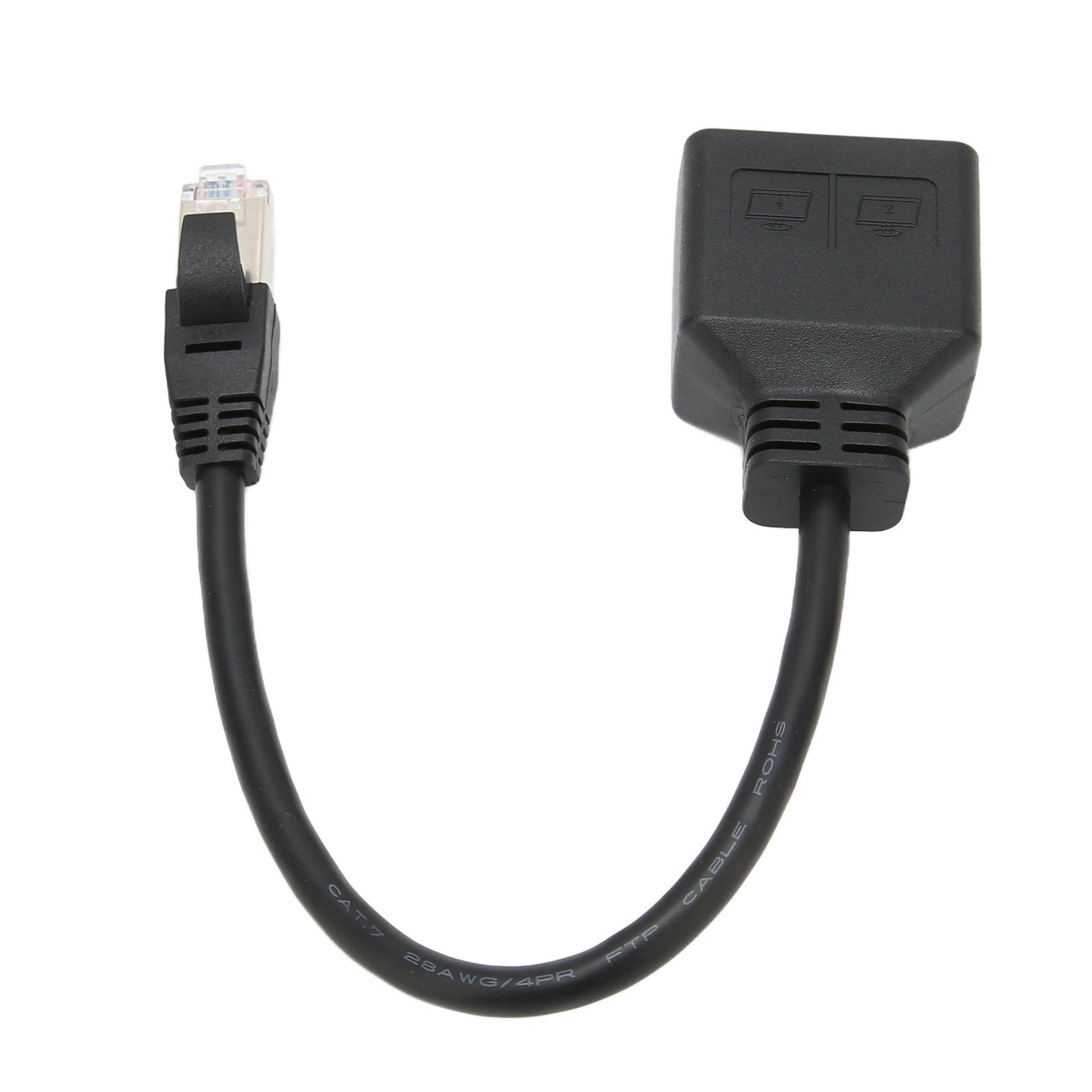RJ45 Ethernet Adapter Cable Extension 1 to 2 Port Excellent Connection Transmission Splitter
RJ45 Ethernet Adapter Cable Extension 1 to 2 Port Excellent Connection Transmission Splitter