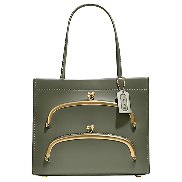 Coach Cashin 22 Magnetic Closure External Kiss Lock Pocket Leather Tote Bag Shopping Bag Shoulder Crossbody Handbag Small Women tote C9811-B4ARY Basic Set (Bag+Dust Bag)
Coach Cashin 22 Magnetic Closure External Kiss Lock Pocket Leather Tote Bag Shopping Bag Shoulder Crossbody Handbag Small Women tote C9811-B4ARY Basic Set (Bag+Dust Bag)