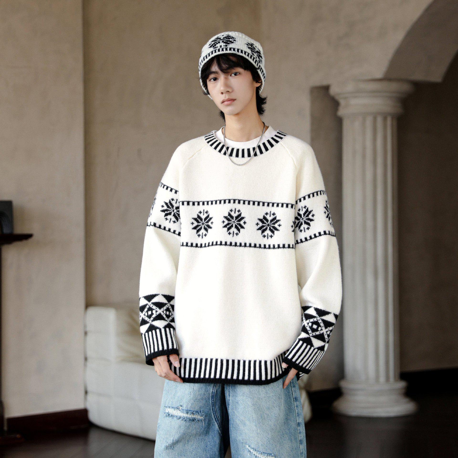 Unisex Fair Isle Snowflake Sweater – Cozy Winter Knitwear for Men & Women XL
Unisex Fair Isle Snowflake Sweater – Cozy Winter Knitwear for Men & Women XL