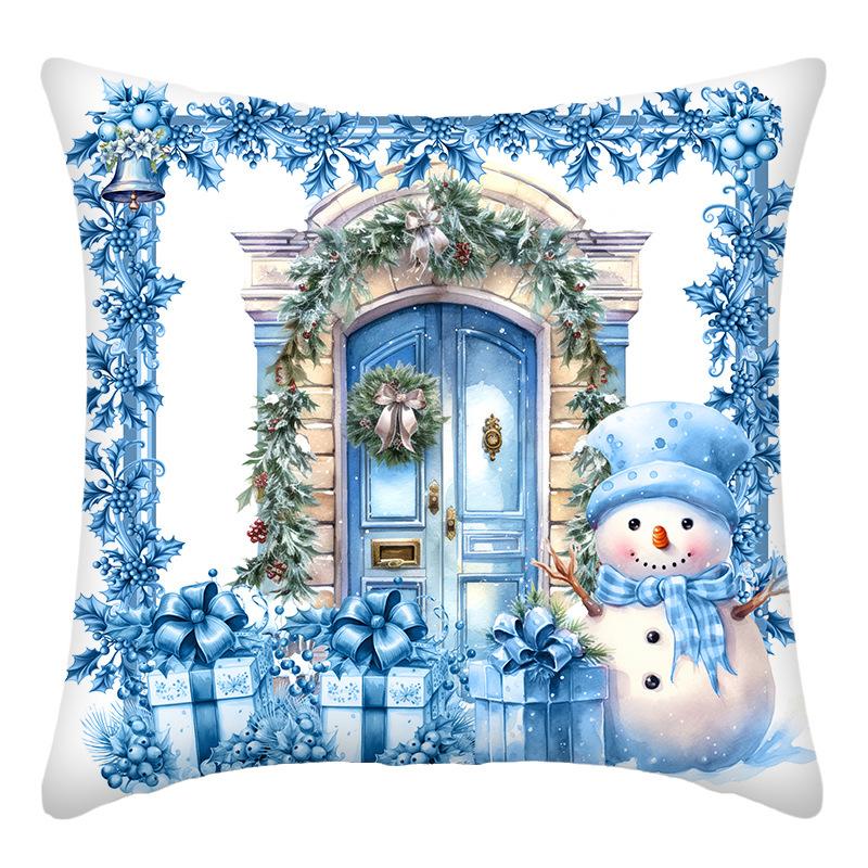 Blue Christmas Skin-Friendly Pillow Cover Santa Claus Cartoon Print Pillow Cushion Modern Holiday Ornament Pillow X 45*45cm
Blue Christmas Skin-Friendly Pillow Cover Santa Claus Cartoon Print Pillow Cushion Modern Holiday Ornament Pillow X 45*45cm