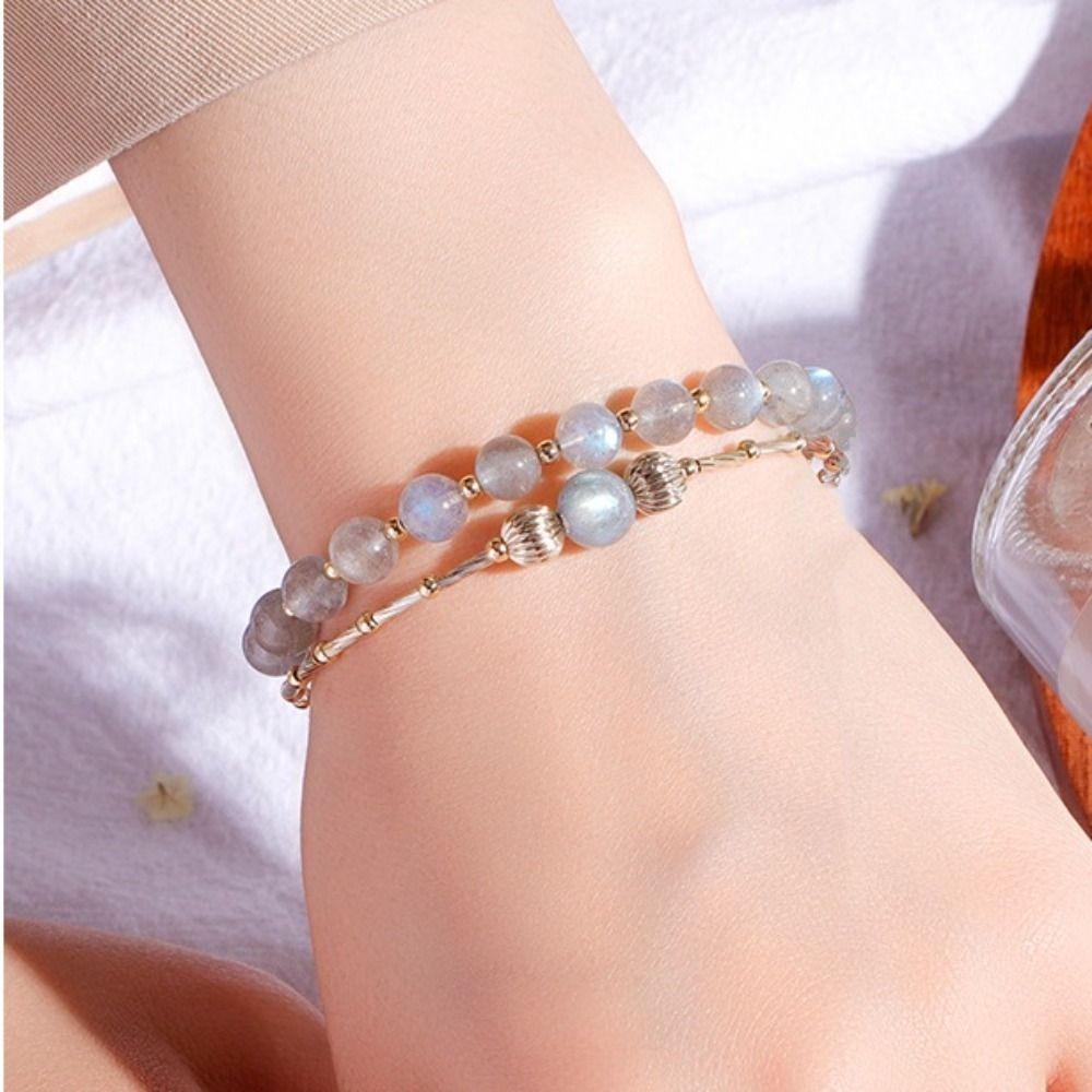 Adjustable Korean Crystals Moon Star Bracelets Women s Moonstone Beaded Bracelet Daily Wear Style B
Adjustable Korean Crystals Moon Star Bracelets Women s Moonstone Beaded Bracelet Daily Wear Style B