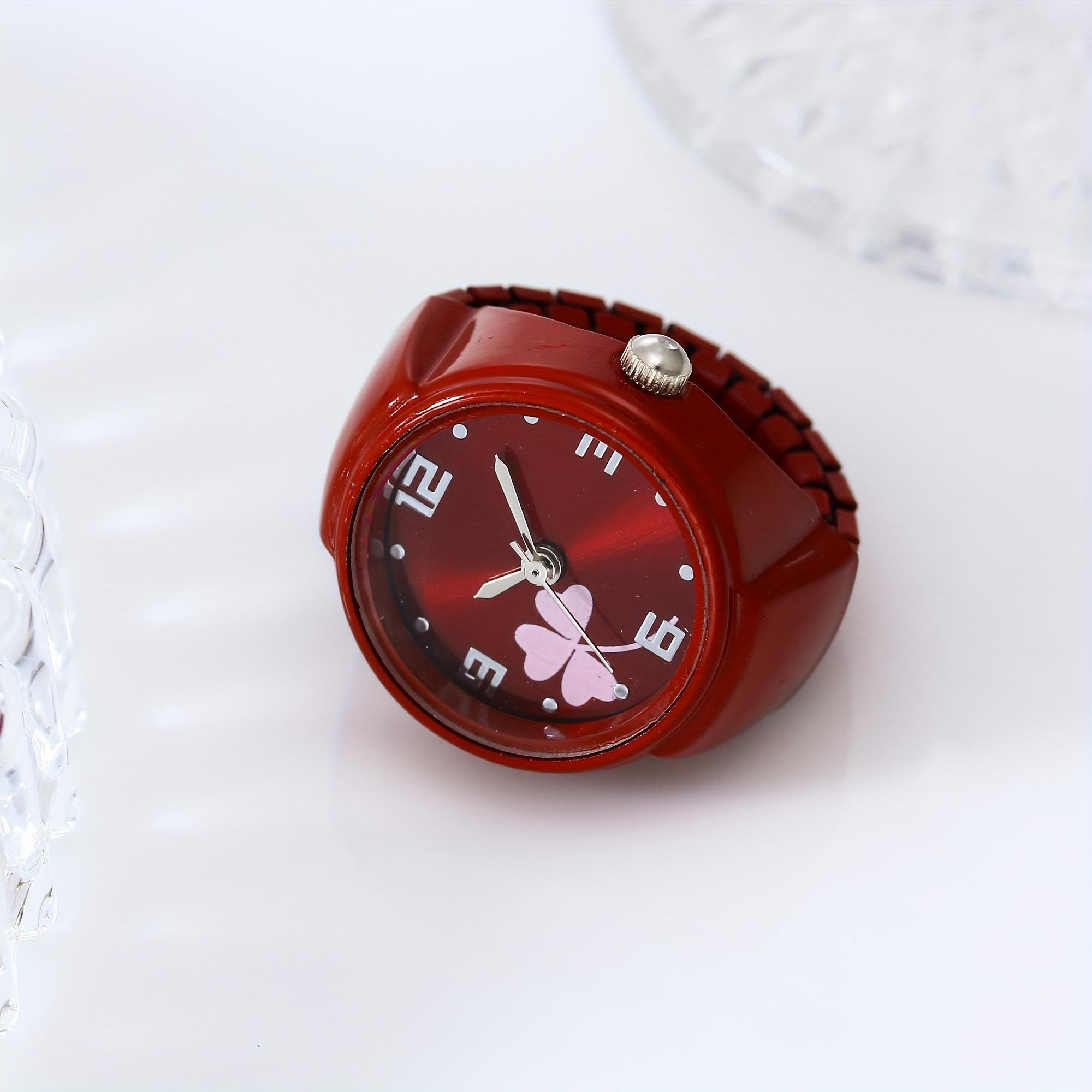 Colorful Clover Ring Watch Fashion Trend Simple Multi Color Finger Watch Men s and Women s Couple Watch червоний
Colorful Clover Ring Watch Fashion Trend Simple Multi Color Finger Watch Men s and Women s Couple Watch червоний