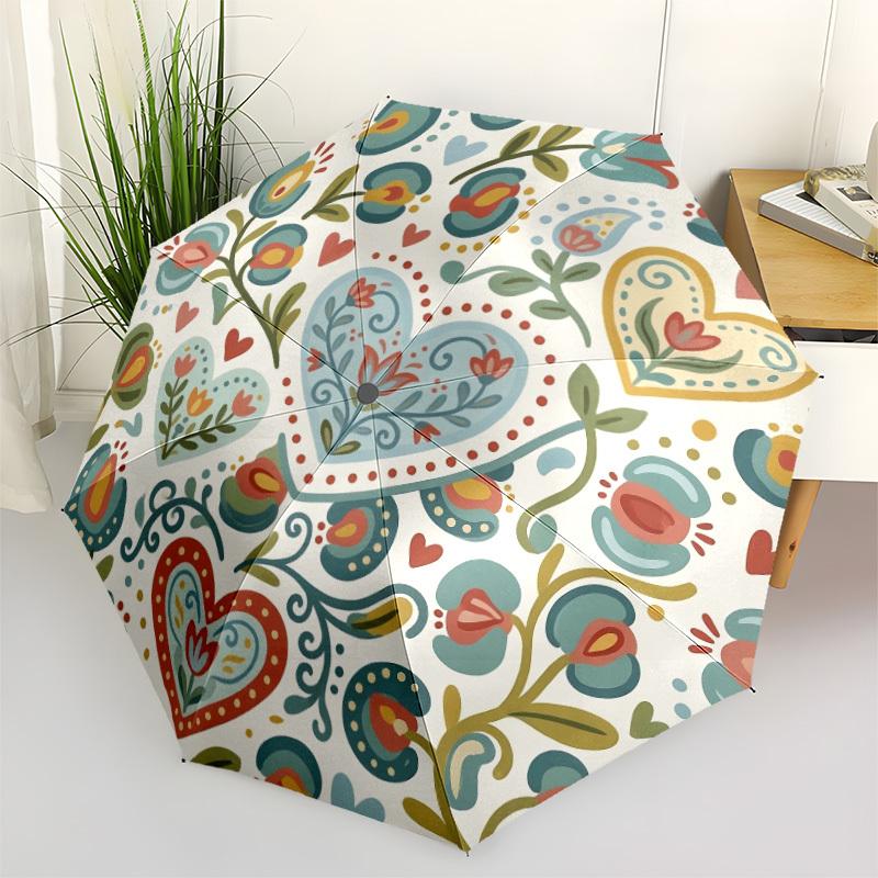 1pc Floral Hearts Automatic Opening/Closing Folding Umbrella with 8 Ribs,Windproof Portable Sunshade Umbrella Holiday gift yy260401023
1pc Floral Hearts Automatic Opening/Closing Folding Umbrella with 8 Ribs,Windproof Portable Sunshade Umbrella Holiday gift yy260401023