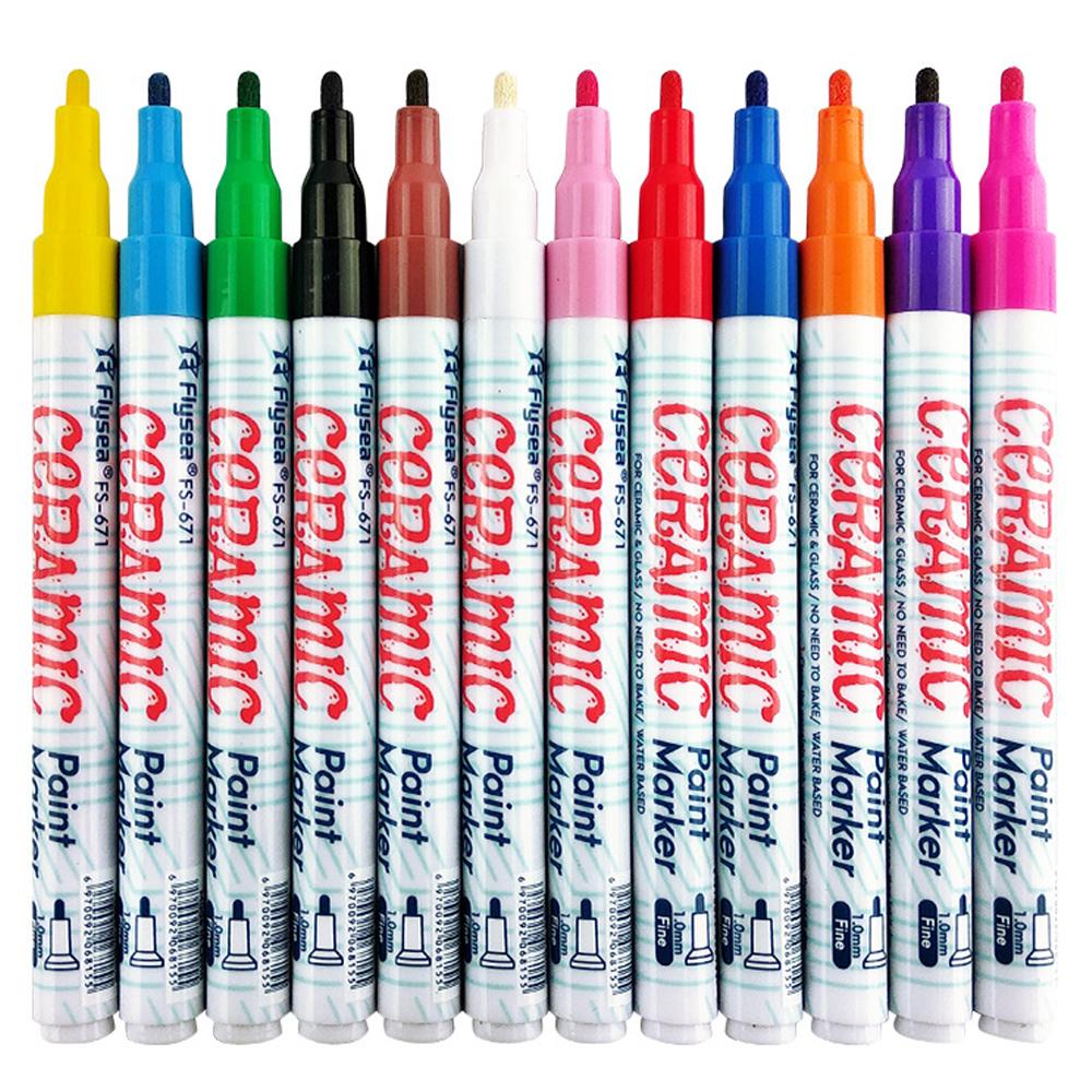 FLYSEA FS-671 12Pcs/Box Paint Pens for Ceramic Glass DIY Arts Crafts Marker Pens 1.0mm Fine Tip Type A
FLYSEA FS-671 12Pcs/Box Paint Pens for Ceramic Glass DIY Arts Crafts Marker Pens 1.0mm Fine Tip Type A