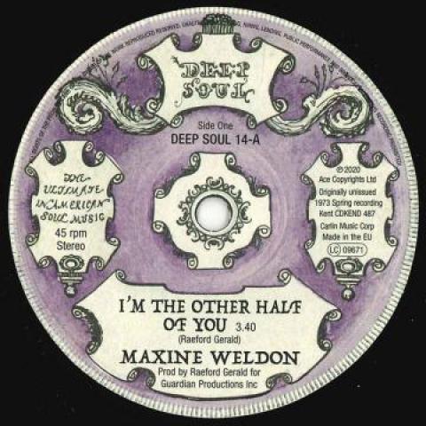 7inch Record MAXINE WELDON / PEGGY WOODS - I m The Other Half Of You / You d B DEEPSOUL14 Deep Soul 1973 UK Soul/Funk
7inch Record MAXINE WELDON / PEGGY WOODS - I m The Other Half Of You / You d B DEEPSOUL14 Deep Soul 1973 UK Soul/Funk