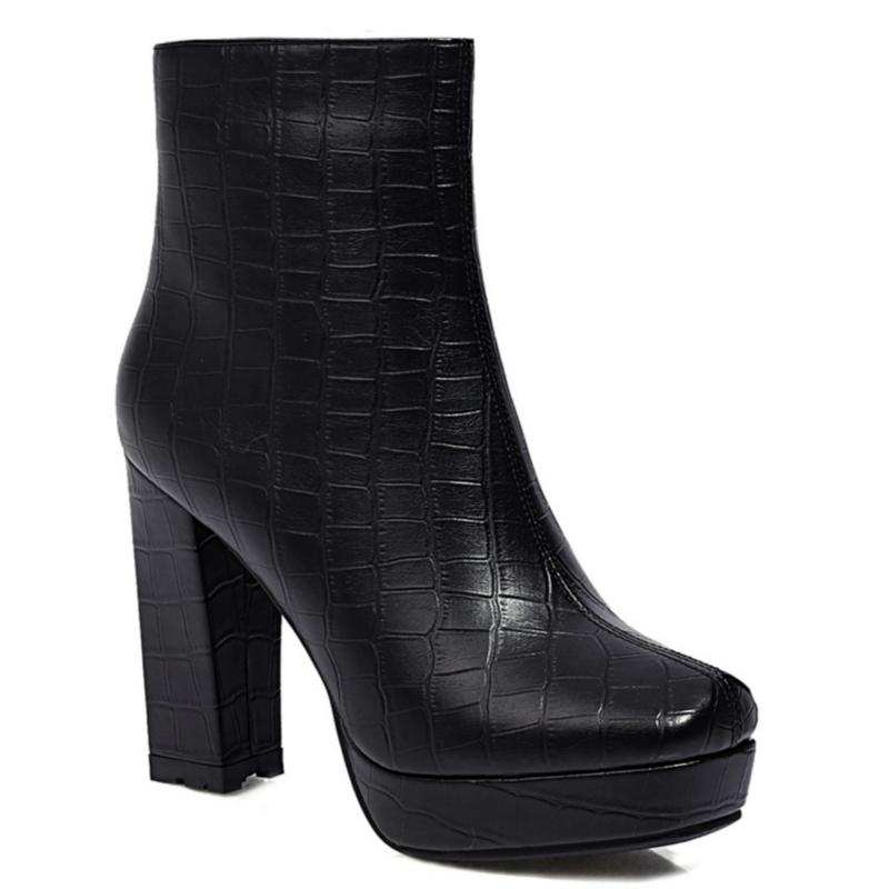 Sexy Women s Ankle Boots Platform Snake Leather Combat Shoes Black Brown High Heel Fashion Autumn Winter Motorcycle Boots Ladies 40
Sexy Women s Ankle Boots Platform Snake Leather Combat Shoes Black Brown High Heel Fashion Autumn Winter Motorcycle Boots Ladies 40