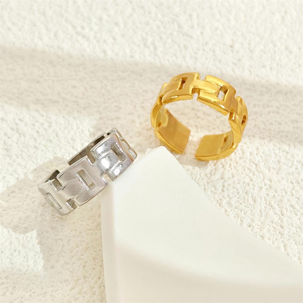 18k Gold Non-fading Stainless Steel Adjustable Open Ring for Women Open Adjustable
18k Gold Non-fading Stainless Steel Adjustable Open Ring for Women Open Adjustable