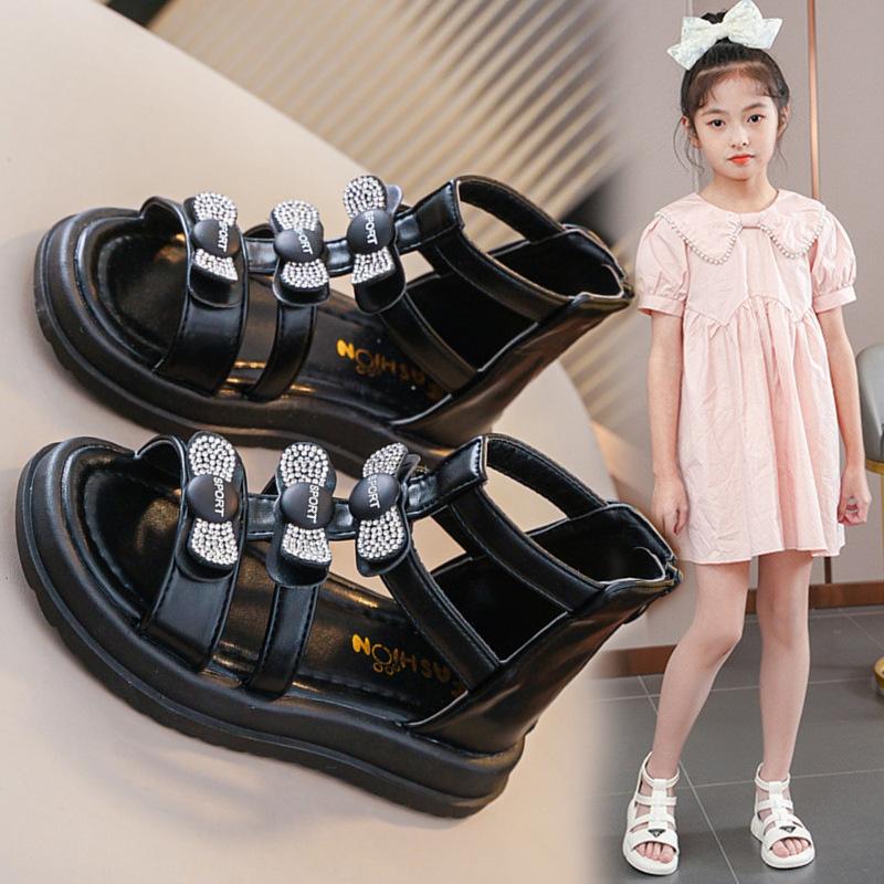 Girls open-toe summer sandals with rhinestone princess design for older children and elementary school girls; children s Roman sandals. 26 чёрный
Girls open-toe summer sandals with rhinestone princess design for older children and elementary school girls; children s Roman sandals. 26 чёрный