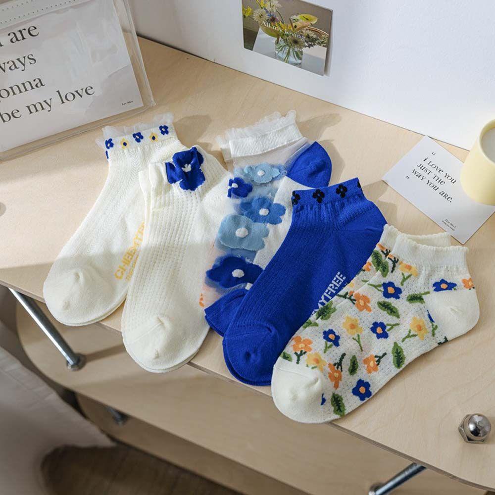 Cute Kawaii Mesh Shallow Cotton Blue Flower Low-top Socks Invisible Socks Women Hosiery Boat Socks
Cute Kawaii Mesh Shallow Cotton Blue Flower Low-top Socks Invisible Socks Women Hosiery Boat Socks