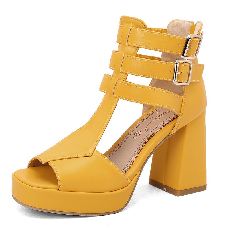 Plus Size Slim Strap Combination Double Row Belt Buckle Hollow Out Peek Toe Sandals Back Zipper High Heels Fashion Cool Shoes 34 жовтий
Plus Size Slim Strap Combination Double Row Belt Buckle Hollow Out Peek Toe Sandals Back Zipper High Heels Fashion Cool Shoes 34 жовтий
