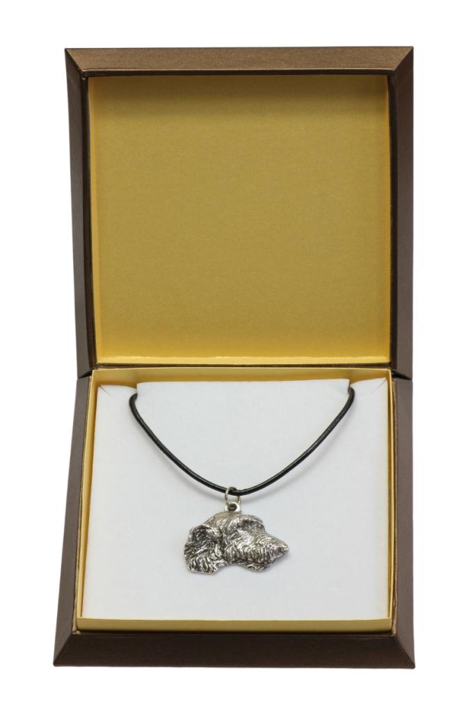 Irish Wolfhound - Dog necklace in gift box, silver-plated locket for dog fan, striking pendant by Art-Dog brand срібний
Irish Wolfhound - Dog necklace in gift box, silver-plated locket for dog fan, striking pendant by Art-Dog brand срібний