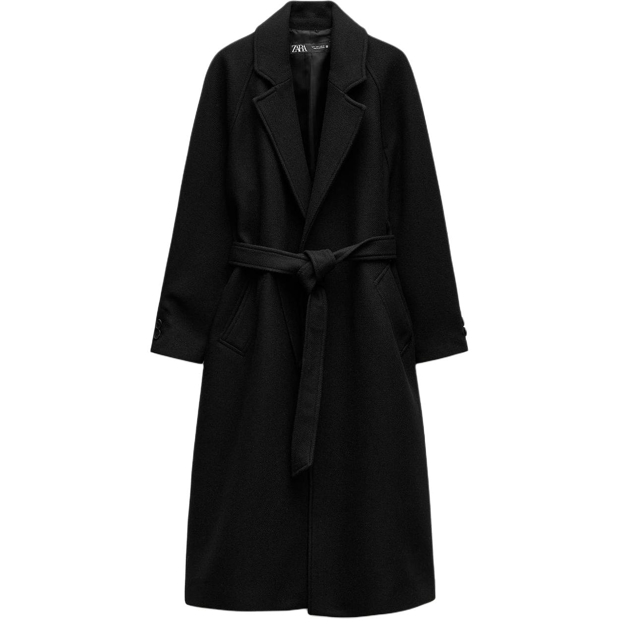 Zara Минималистичное удобное универсальное длинное пальто с поясом, женские пальто черного цвета 09174141-35 XS
Zara Минималистичное удобное универсальное длинное пальто с поясом, женские пальто черного цвета 09174141-35 XS