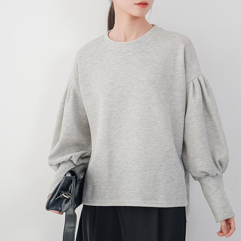New Autumn and Winter Women s Round Neck Lantern Sleeve Solid Color Sweatshirt Loose Casual Pullover Top Long Sleeves L
New Autumn and Winter Women s Round Neck Lantern Sleeve Solid Color Sweatshirt Loose Casual Pullover Top Long Sleeves L