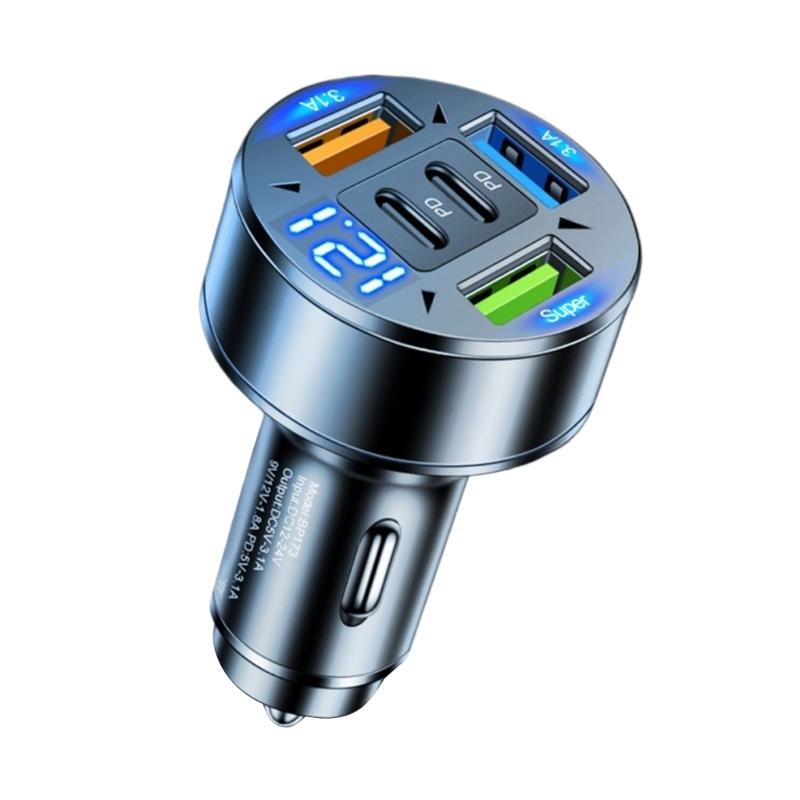 High Speed 5 In 1 Vehicle Chargers With Digital Voltage Monitor Power Adapter For Most USB Devices Easy Installation 1
High Speed 5 In 1 Vehicle Chargers With Digital Voltage Monitor Power Adapter For Most USB Devices Easy Installation 1