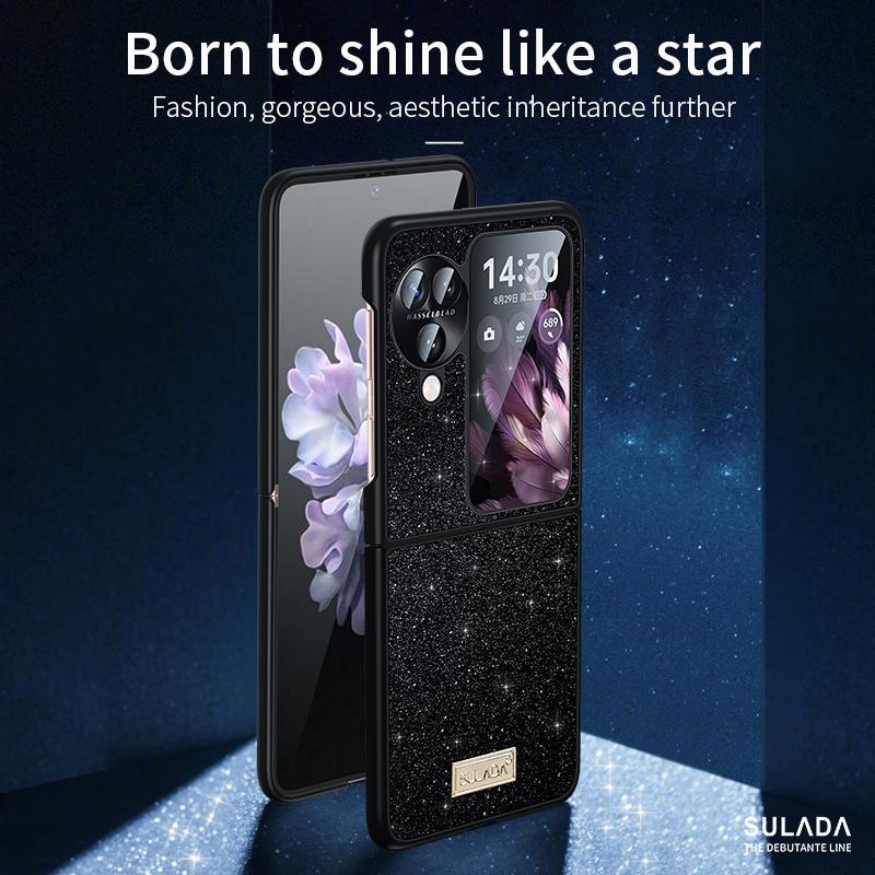 SULADA For Oppo Find N3 Flip 5G Case Glitter Sequins Leather Coated PC+TPU Cover Black
SULADA For Oppo Find N3 Flip 5G Case Glitter Sequins Leather Coated PC+TPU Cover Black