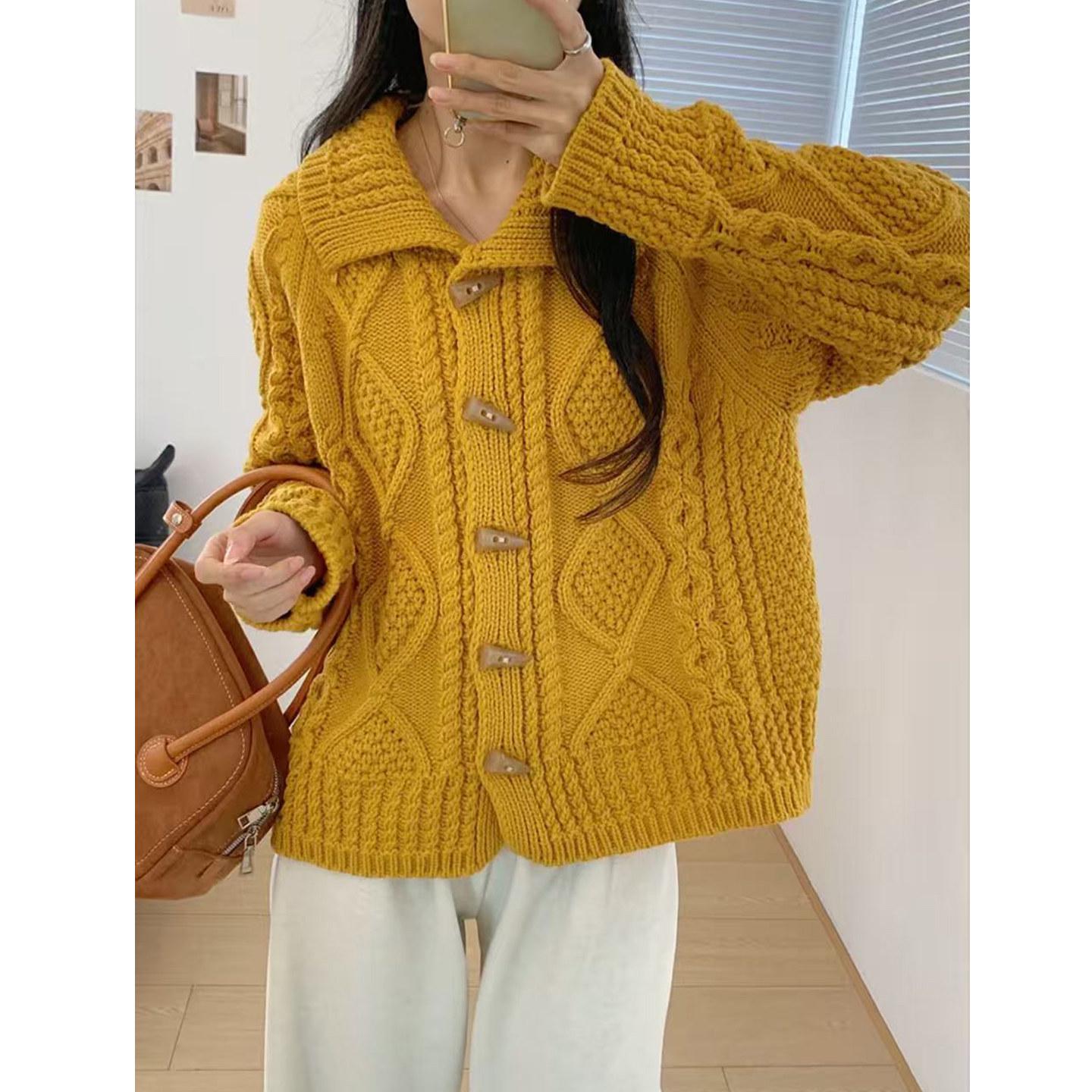 Women s Winter Lapel Horn Button Knit Top & Thick Jacket Two-Piece Set L (Recommended 105-115 jin)
Women s Winter Lapel Horn Button Knit Top & Thick Jacket Two-Piece Set L (Recommended 105-115 jin)