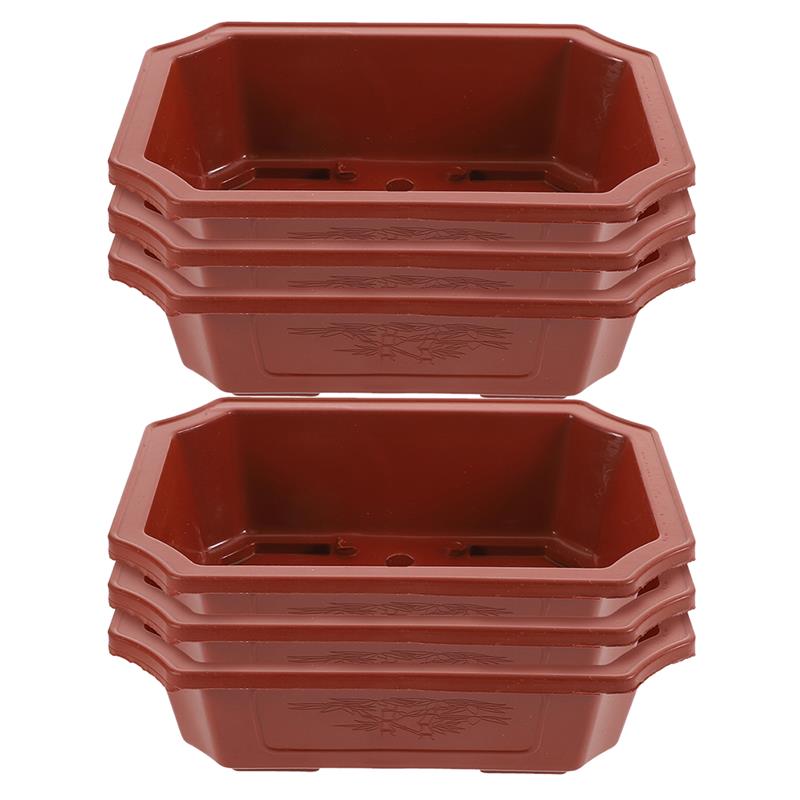 13Pcs Plastic Flower Pots Rectangular Coffee Colored Bonsai With Drainage Holes For Outdoor Garden Decor Planter Boxes
13Pcs Plastic Flower Pots Rectangular Coffee Colored Bonsai With Drainage Holes For Outdoor Garden Decor Planter Boxes