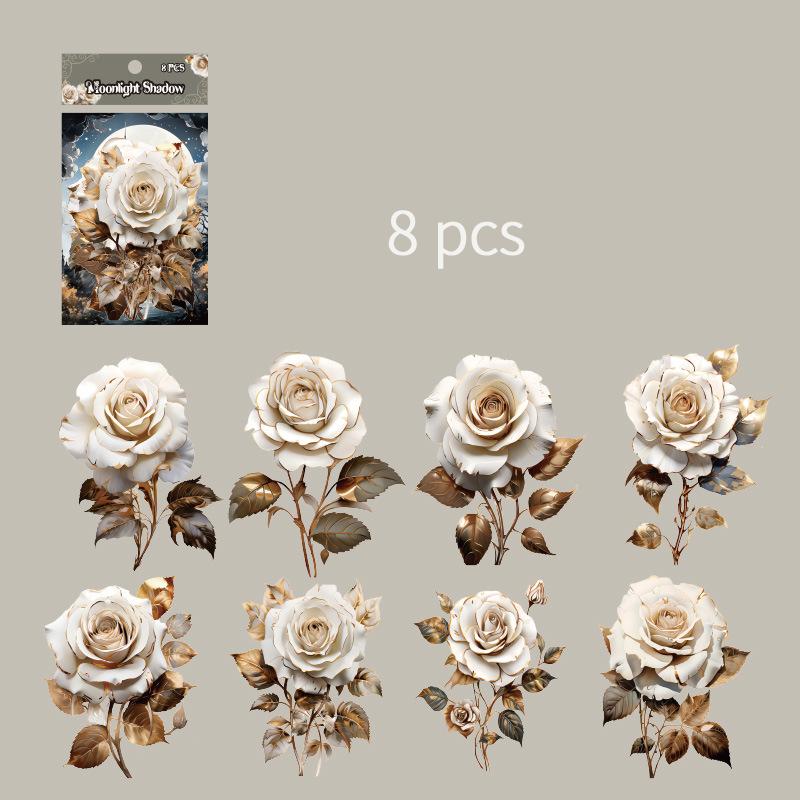8 Sheets PET Laser Rose Floral stickers Large size DIY decorative diary album scrapbook labels stickers Scrapbooking Material
8 Sheets PET Laser Rose Floral stickers Large size DIY decorative diary album scrapbook labels stickers Scrapbooking Material