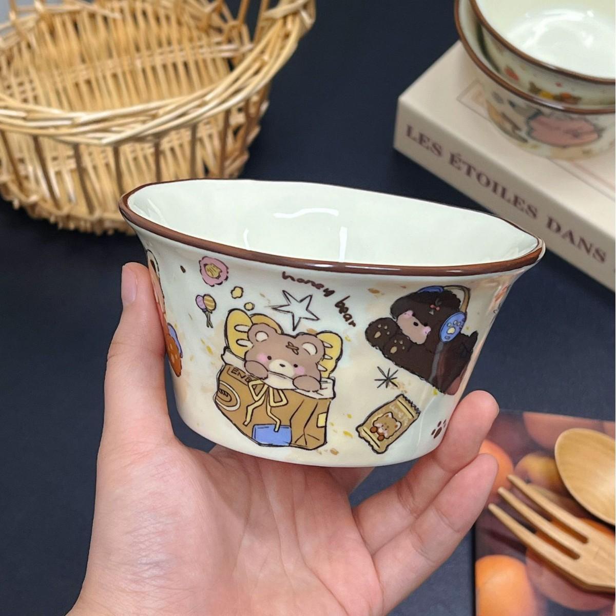Household Ceramic Hand-molded Patterned Conical Bowl with High Creative Appearance Level, Household Cream-style Rice Bowls
Household Ceramic Hand-molded Patterned Conical Bowl with High Creative Appearance Level, Household Cream-style Rice Bowls