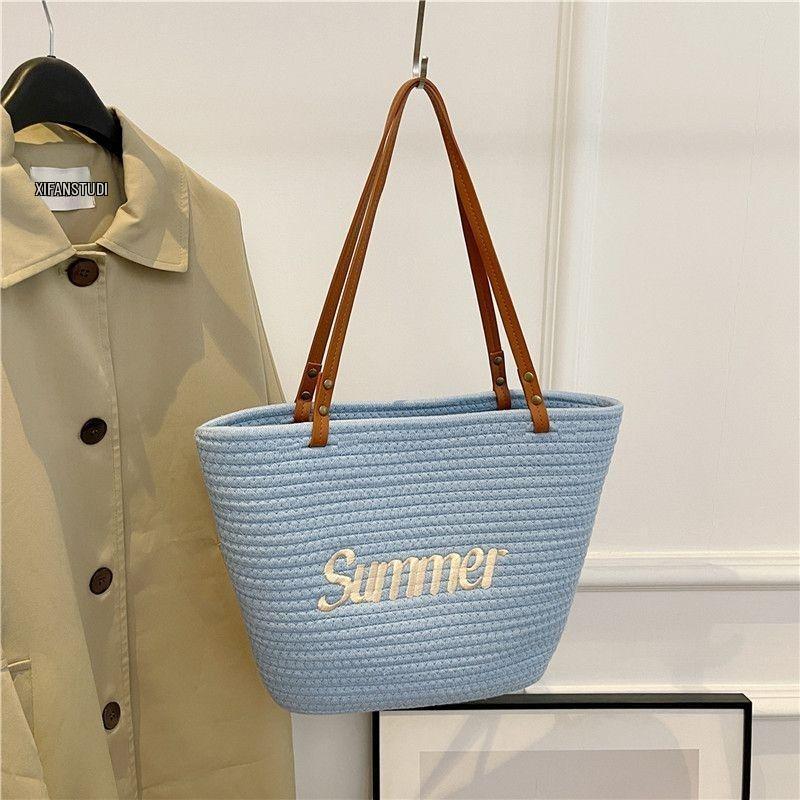 2025 Spring Stylish Cotton Rope Crochet Shoulder Tote - Large Capacity синий
2025 Spring Stylish Cotton Rope Crochet Shoulder Tote - Large Capacity синий