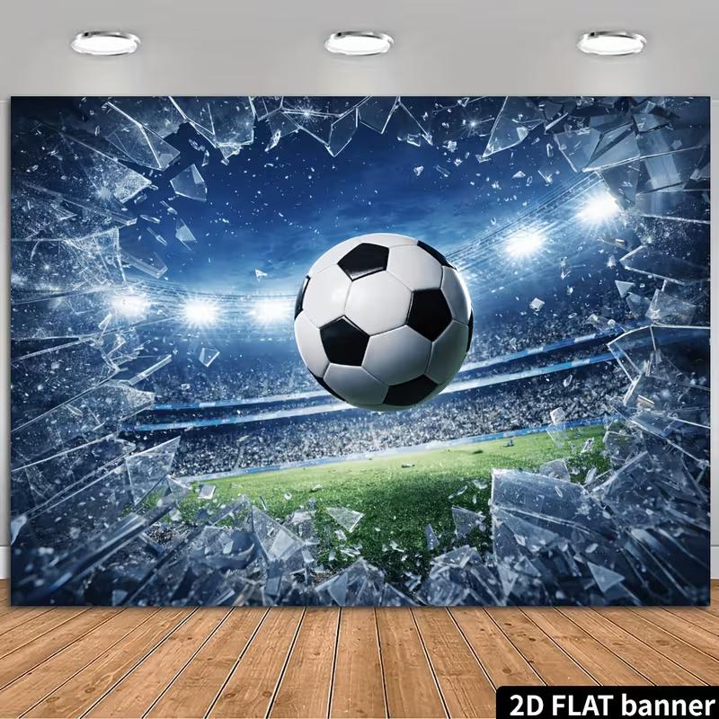 2D Football Stadium Tapestry, Soccer Ball Breaking Glass Wall Hanging 47.2x31.5inch/120*80cm
2D Football Stadium Tapestry, Soccer Ball Breaking Glass Wall Hanging 47.2x31.5inch/120*80cm