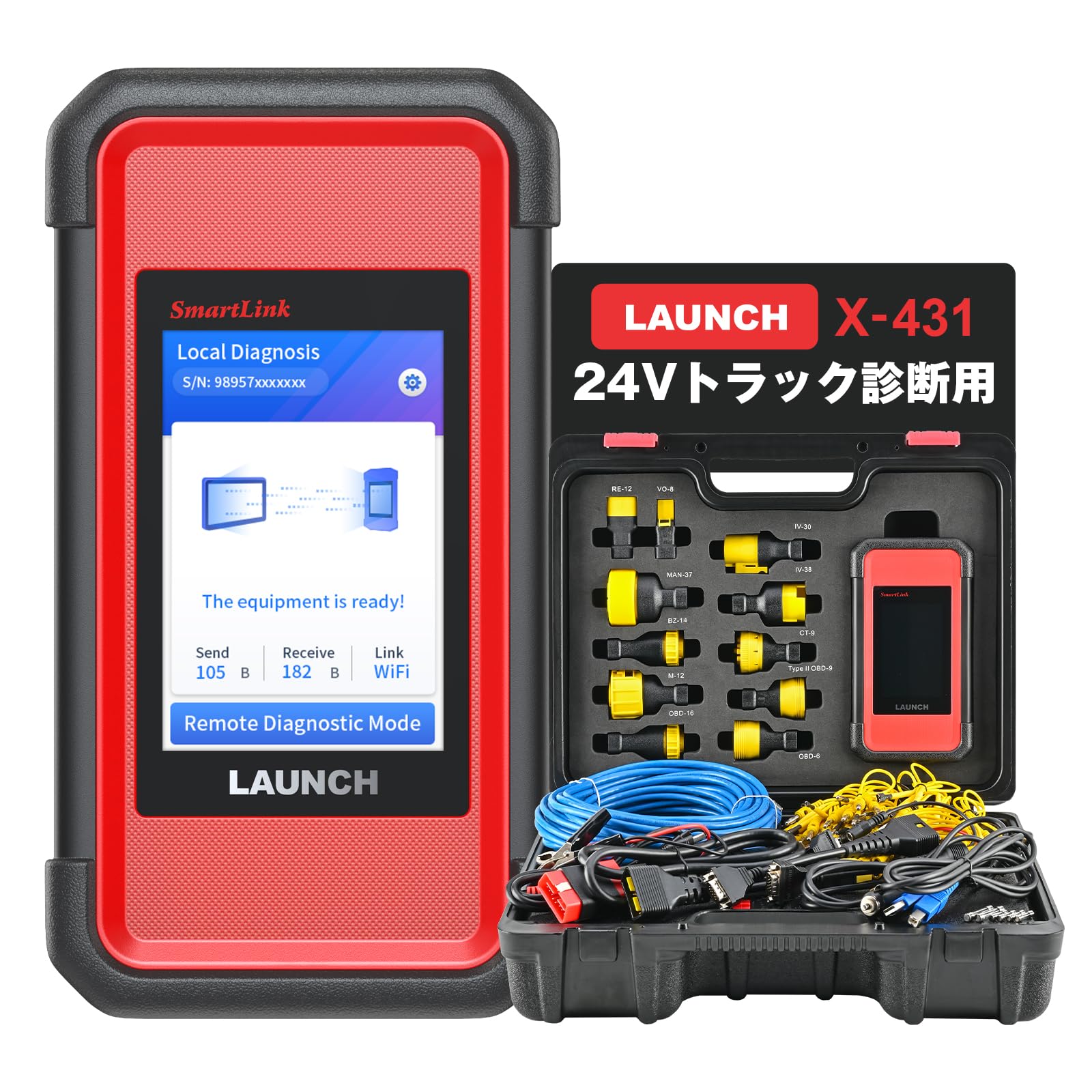 Launch X431 SmartLink C 24V Truck Diagnostic Tool X431 HD3 Upgrade Edition Car Diagnostic Tool Compatible with Japanese and Imported Cars 24v Truck
Launch X431 SmartLink C 24V Truck Diagnostic Tool X431 HD3 Upgrade Edition Car Diagnostic Tool Compatible with Japanese and Imported Cars 24v Truck