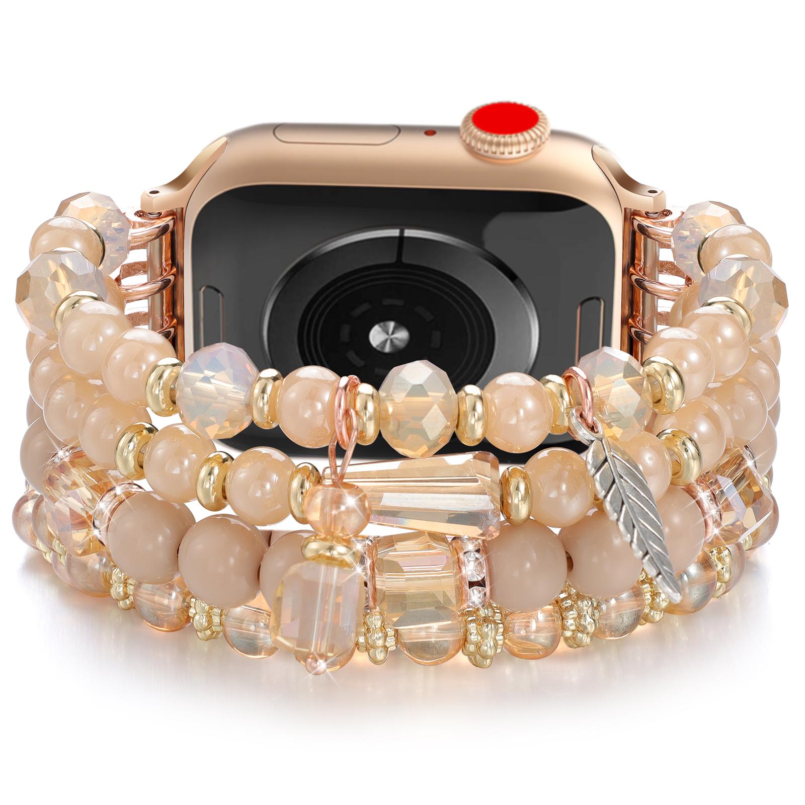 Beaded Bracelet For Apple Watch Series 10 9 8 7 SE 6 5 4 3 2 1 42mm 41mm 40mm 38mm Replacement Watch Band White
Beaded Bracelet For Apple Watch Series 10 9 8 7 SE 6 5 4 3 2 1 42mm 41mm 40mm 38mm Replacement Watch Band White