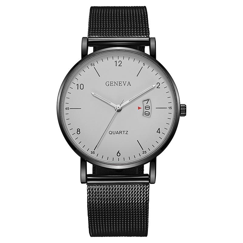 Fashion Styles Mans Watches Men s Luxury Mesh Calendar Watch Quartz Wristwatches Best Gifts Clock чорний/білий
Fashion Styles Mans Watches Men s Luxury Mesh Calendar Watch Quartz Wristwatches Best Gifts Clock чорний/білий