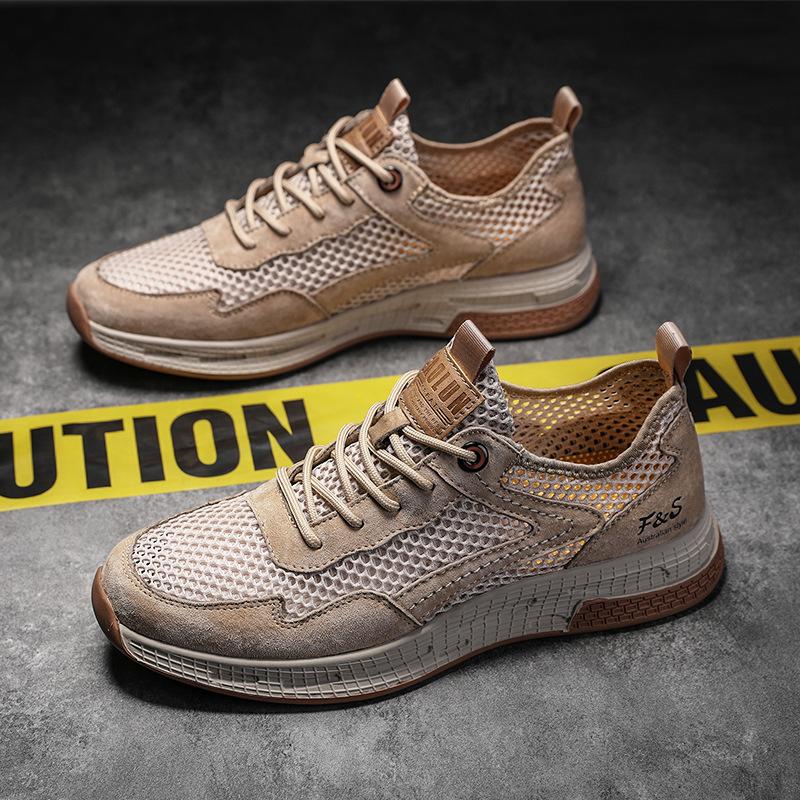 Лето 2025 года, новые кожаные сетчатые мужские туфли из свиной кожи, повседневные, освежающие, дышащие, для путешествий, модные, спортивные, мужские туфли 38 песочный
Лето 2025 года, новые кожаные сетчатые мужские туфли из свиной кожи, повседневные, освежающие, дышащие, для путешествий, модные, спортивные, мужские туфли 38 песочный
