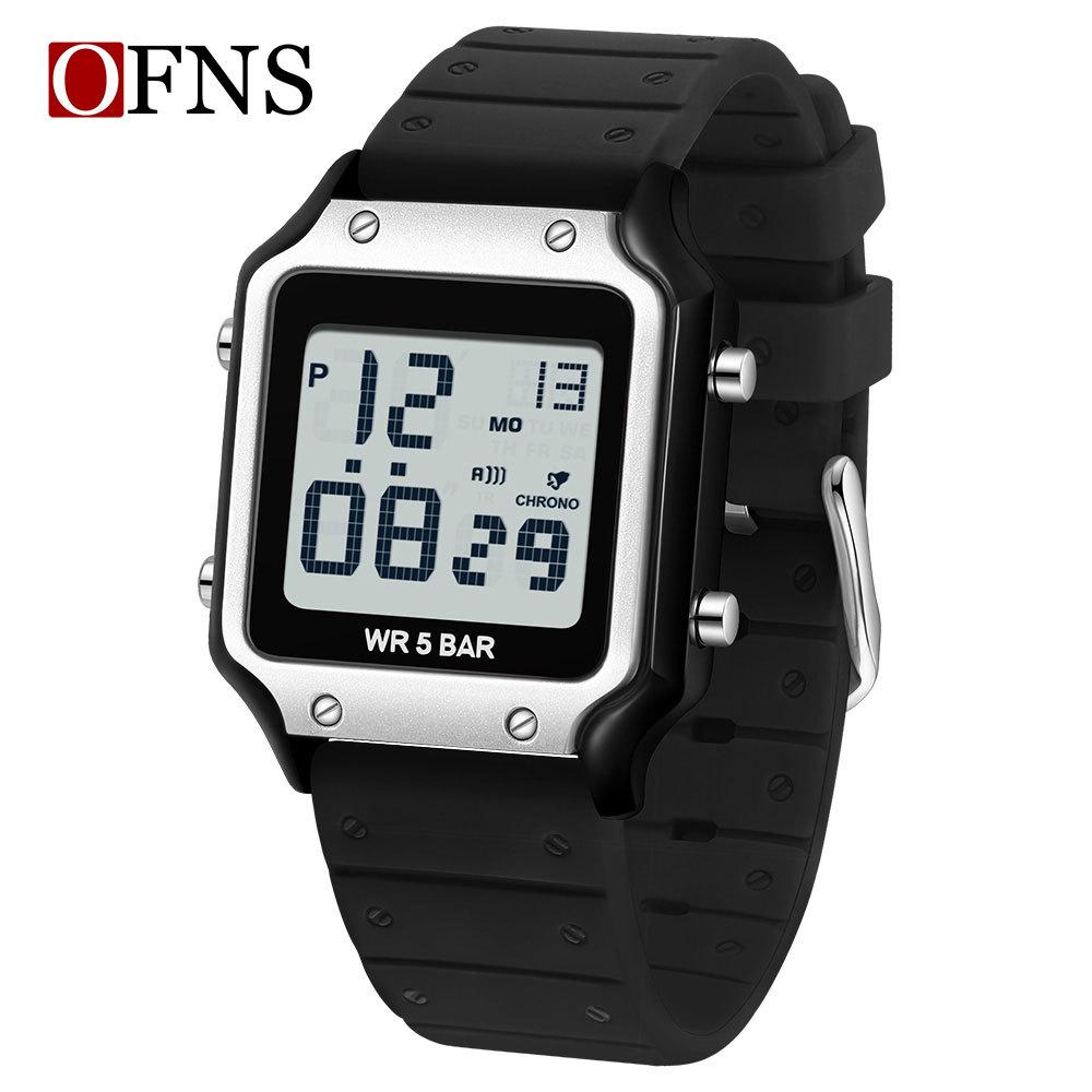Sanda Student Multifunctional Dual Time Sports Watch - Color Block Square Design, 50m Waterproof
Sanda Student Multifunctional Dual Time Sports Watch - Color Block Square Design, 50m Waterproof