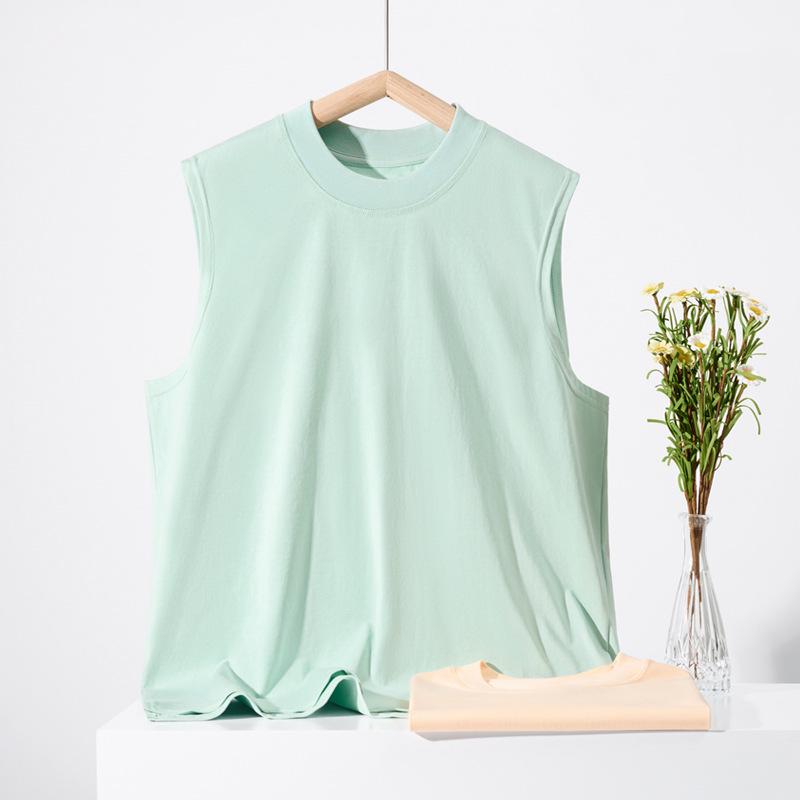 Plus Size Korean Style Sleeveless T-shirt: Summer Cooling, Loose Fit, Solid Color, Underarm Coverage Large
Plus Size Korean Style Sleeveless T-shirt: Summer Cooling, Loose Fit, Solid Color, Underarm Coverage Large