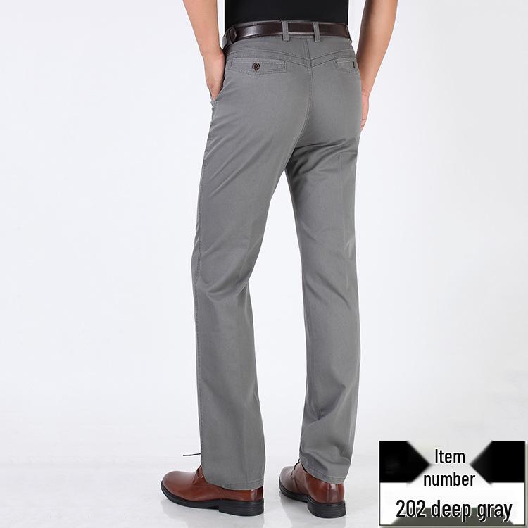 Мужские летние повседневные брюки из чистого хлопка - для среднего и пожилого возраста, с высокой посадкой, свободного кроя, прямые Waist 42 темно-серого
Мужские летние повседневные брюки из чистого хлопка - для среднего и пожилого возраста, с высокой посадкой, свободного кроя, прямые Waist 42 темно-серого
