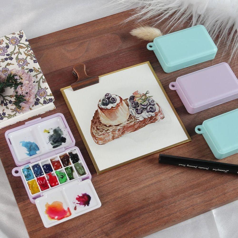 Portable Mini Portable Painting Box Compact Plastic Pigment Box Outdoor Sketching 12 Grids-P
Portable Mini Portable Painting Box Compact Plastic Pigment Box Outdoor Sketching 12 Grids-P