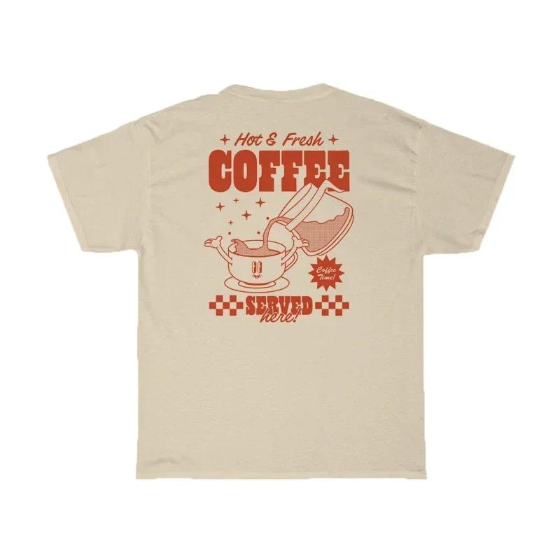 Retro Cartoon Coffee Back Print T Shirt Women Cute Funny Caffeine T-Shirts Short Sleeve Loose Graphic Tees Female Tops 3XL
Retro Cartoon Coffee Back Print T Shirt Women Cute Funny Caffeine T-Shirts Short Sleeve Loose Graphic Tees Female Tops 3XL