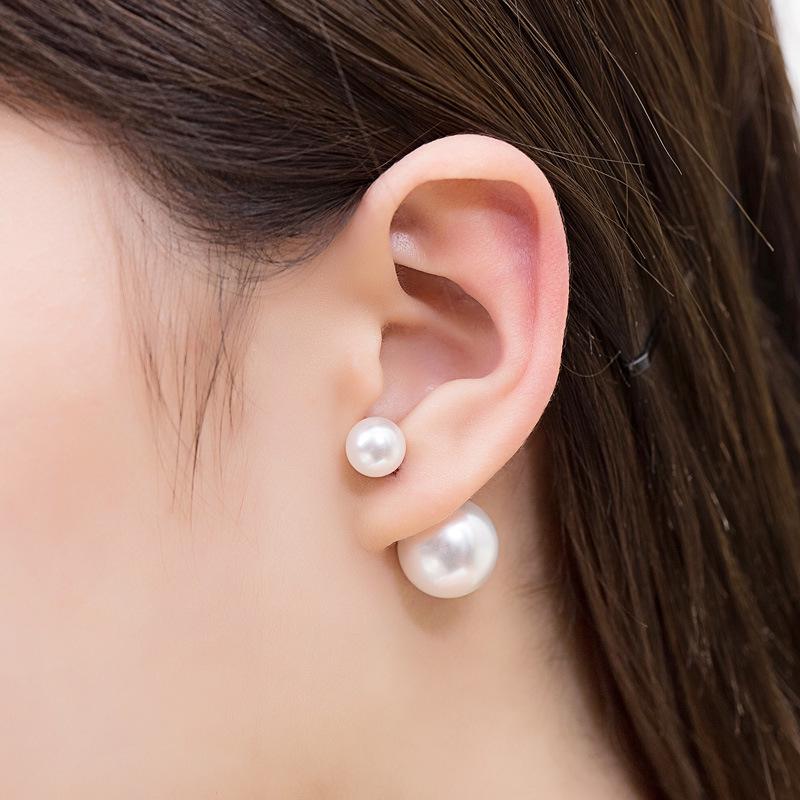 Двусторонние серьги-пусеты с жемчугом - Элегантный, универсальный корейский/японский стиль для женщин
Двусторонние серьги-пусеты с жемчугом - Элегантный, универсальный корейский/японский стиль для женщин