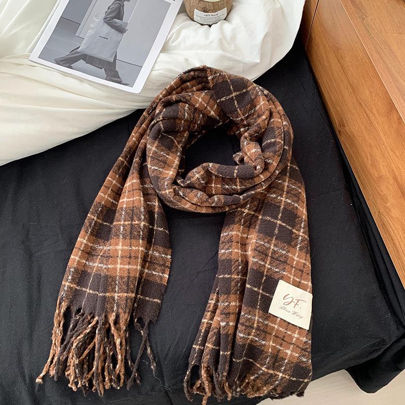 Korean Style Red Tassel Plaid Scarf: High-End, Warm Winter Shawl for Women
Korean Style Red Tassel Plaid Scarf: High-End, Warm Winter Shawl for Women