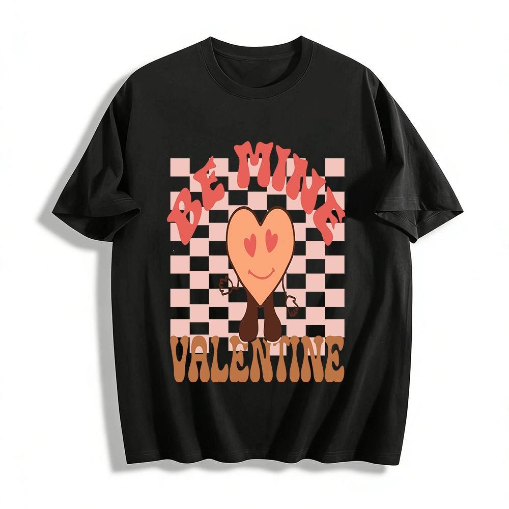Retro Checkerboard Heart Be Mine Valentine Themed Casual Top Pure cotton T-shirt 6XL
Retro Checkerboard Heart Be Mine Valentine Themed Casual Top Pure cotton T-shirt 6XL