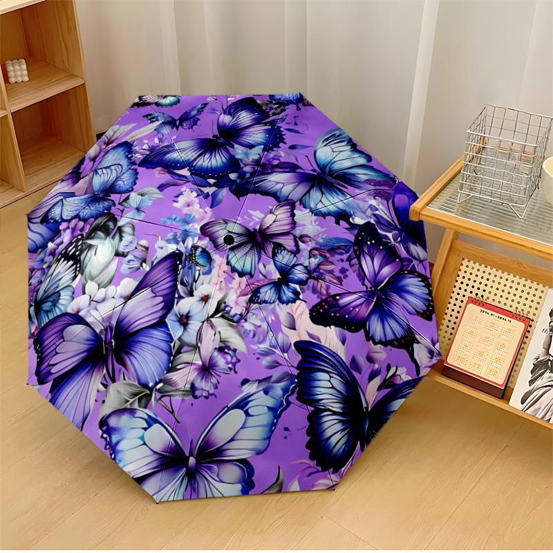 Beautiful Purple Flowers with Butterflies Printed umbrella windproof folding umbrella portable sun and rain umbrella suitable for gifting
Beautiful Purple Flowers with Butterflies Printed umbrella windproof folding umbrella portable sun and rain umbrella suitable for gifting