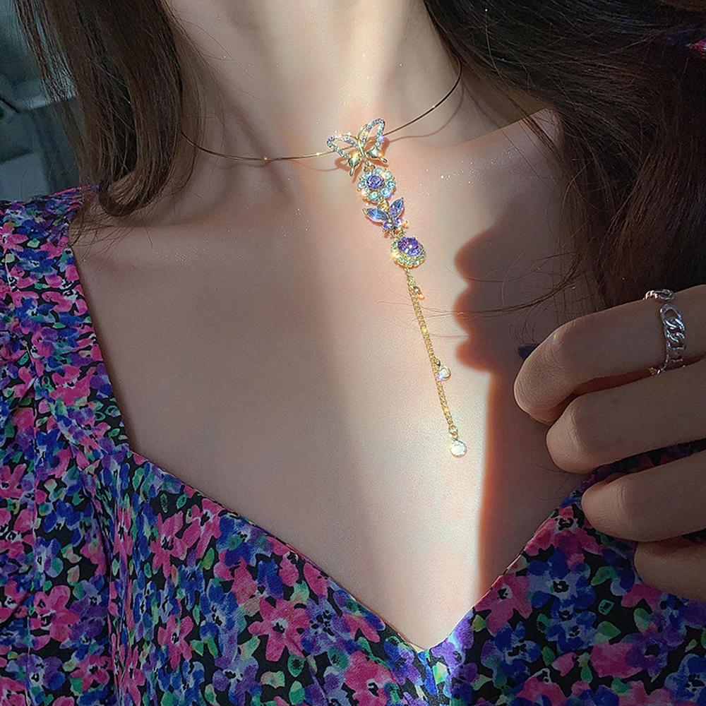 Choker Fashion Jewelry Rhinestone Bohemian Purple Crystal Butterfly Choker Pearl Flower Necklace фиолетовый
Choker Fashion Jewelry Rhinestone Bohemian Purple Crystal Butterfly Choker Pearl Flower Necklace фиолетовый